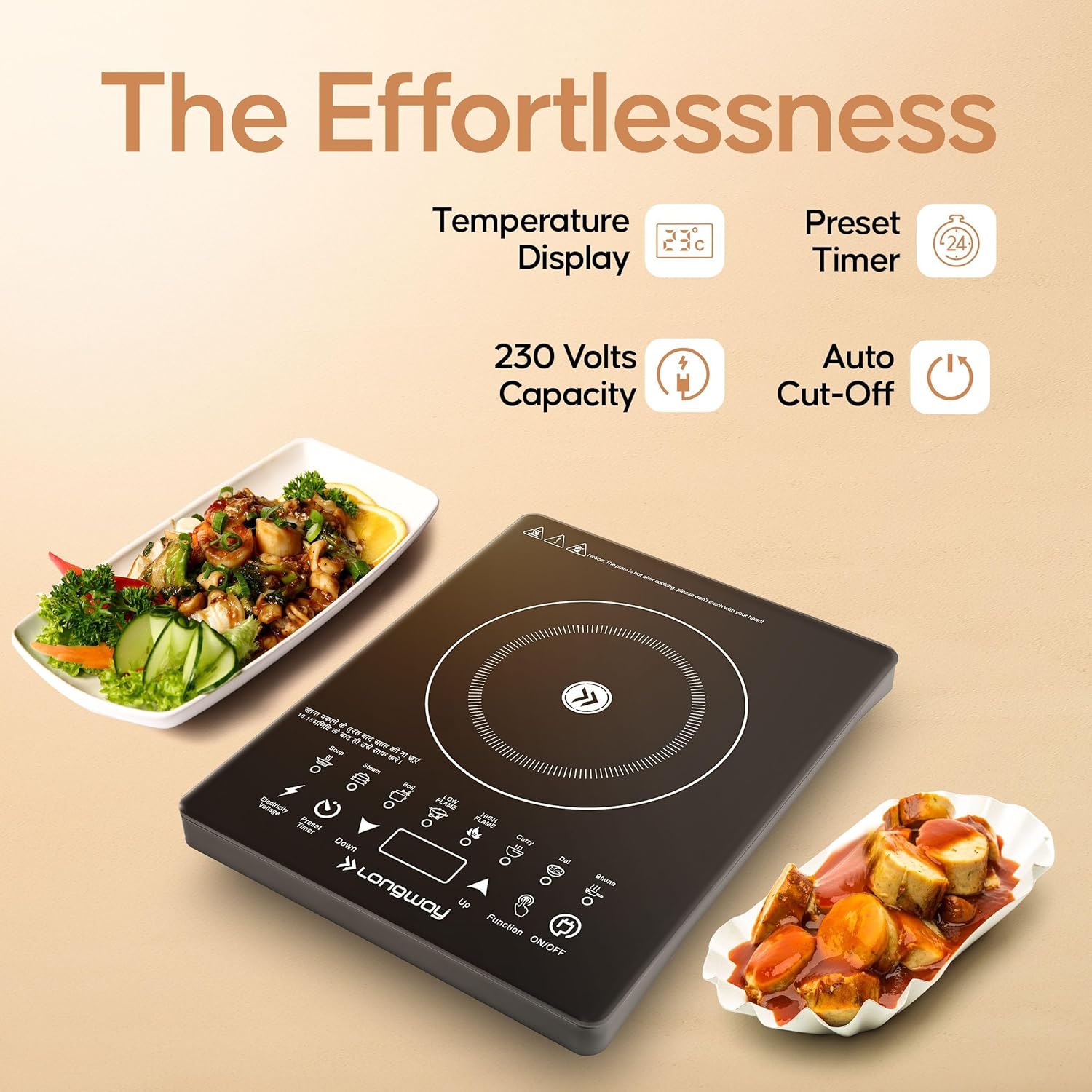 Longway Touchcook IC 2000 Watt Induction Cooktop